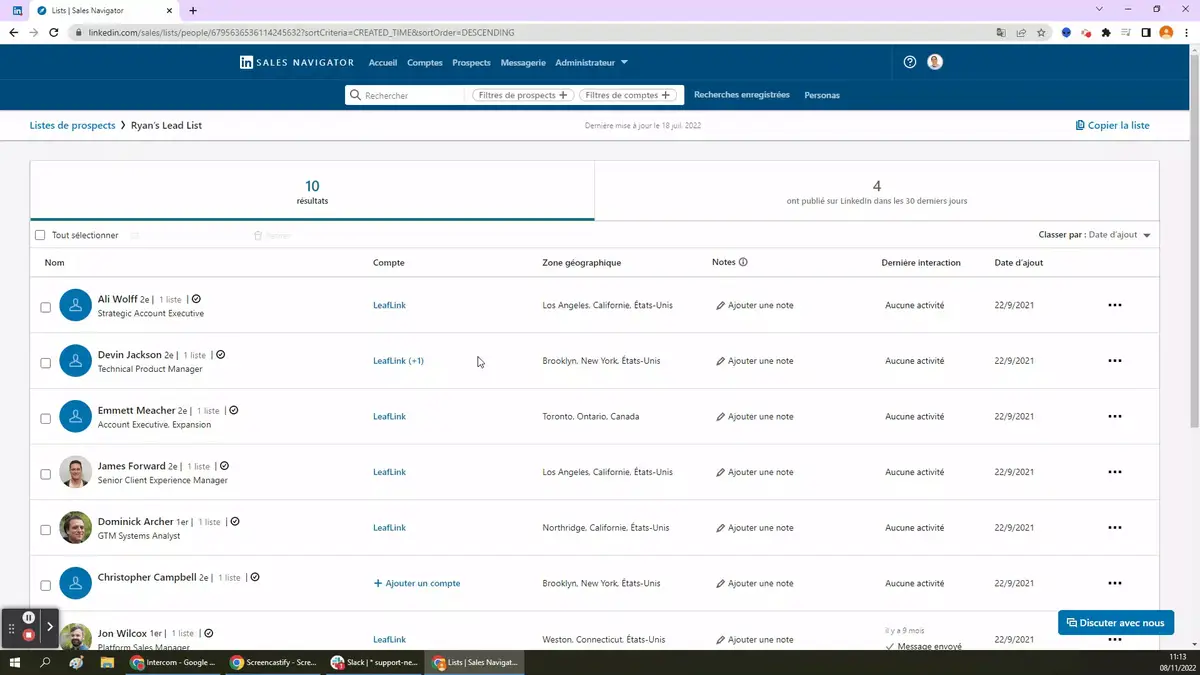Import a Sales Navigator list