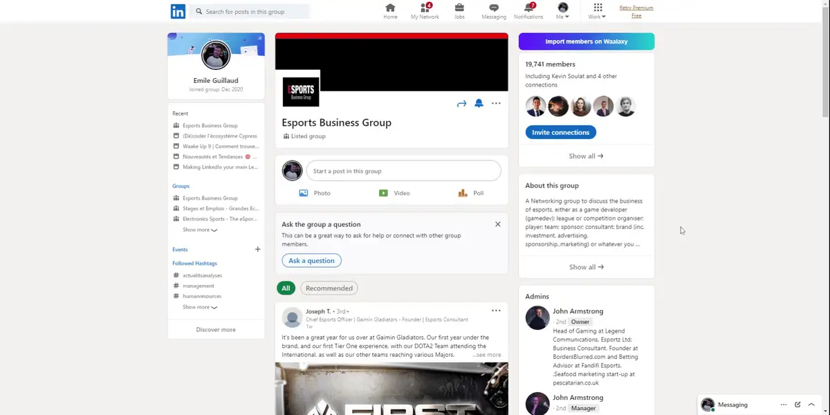 Import LinkedIn group members